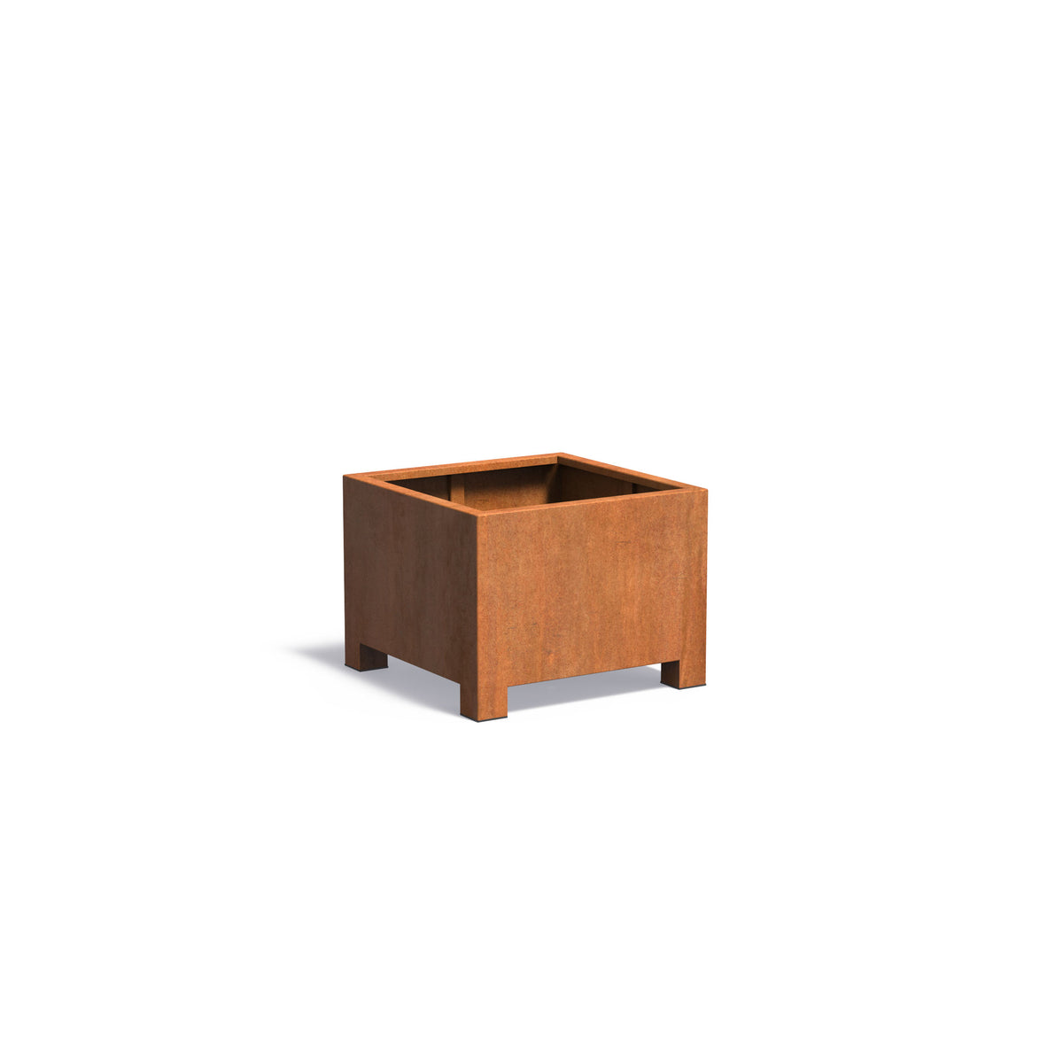 Planteringslåda med fötter cortenstål 2 mm CAP6.2 800x800x600 mm