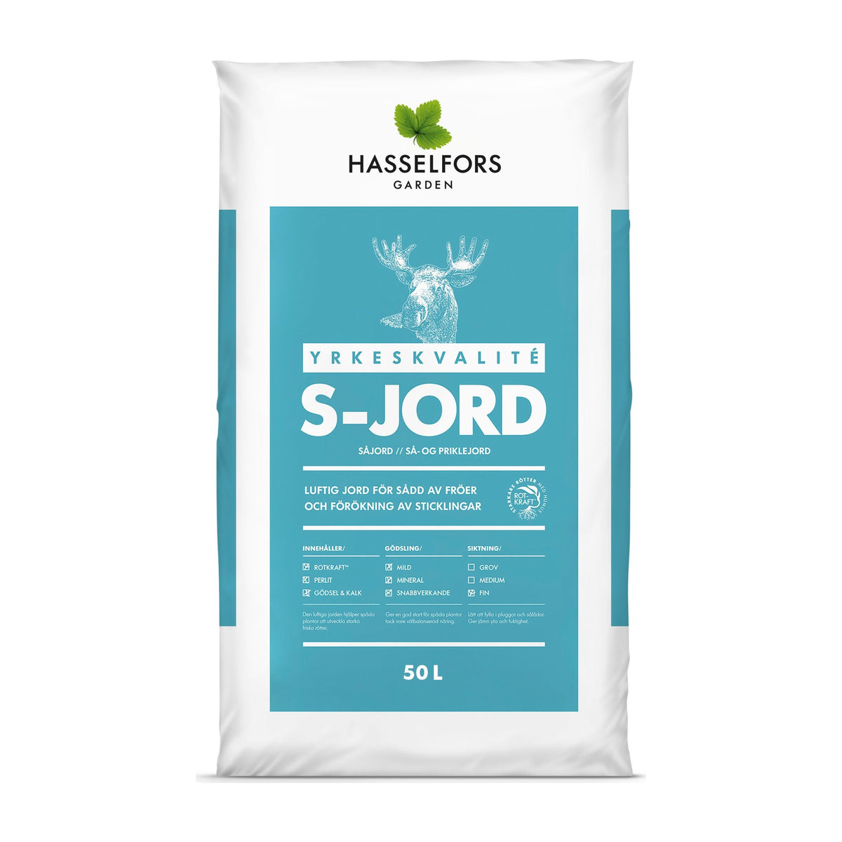 Hasselfors S-Jord, 50 liter, 45st, Helpall
