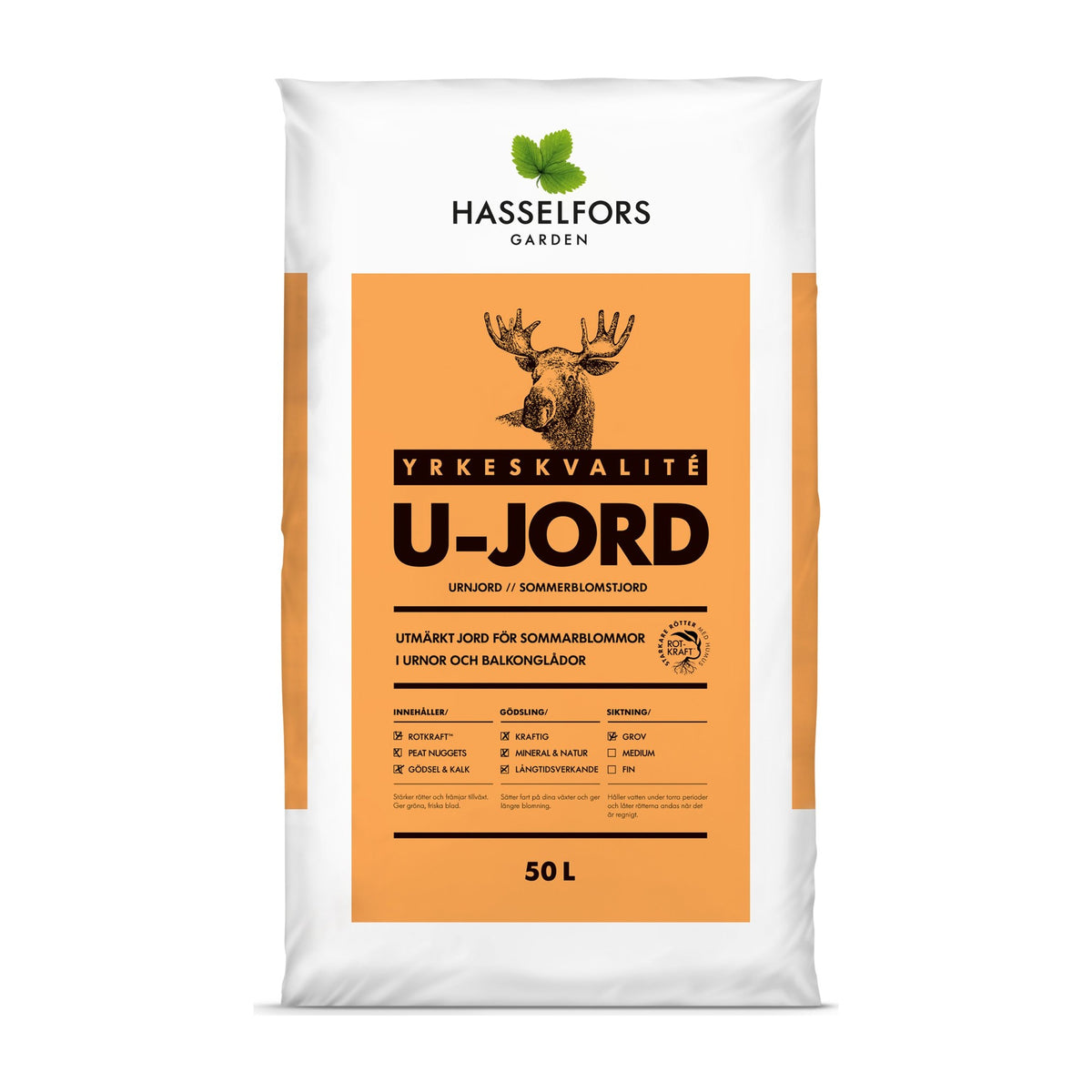 Hasselfors U-Jord, 50 liter, 42st, Helpall