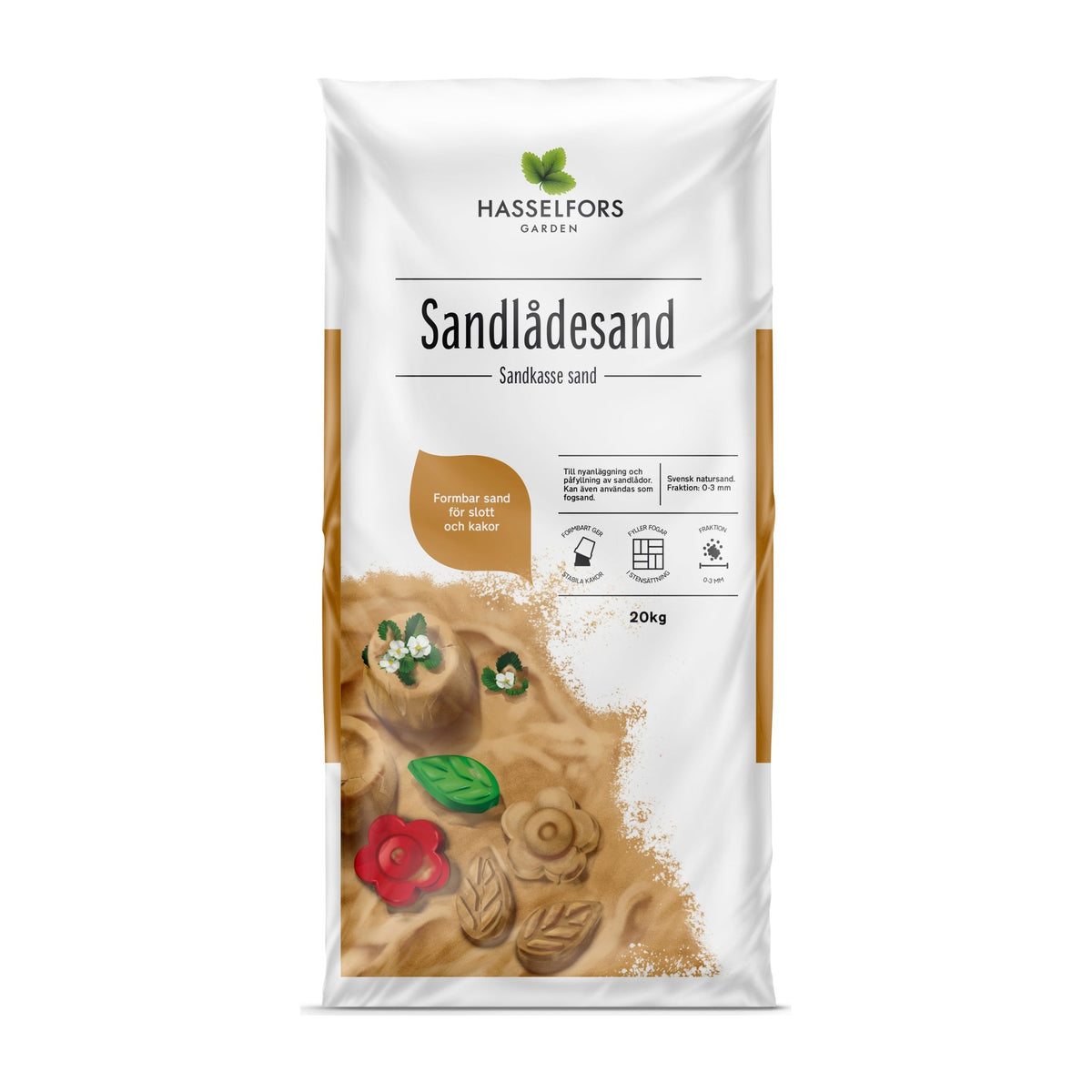 Hasselfors Sandlådesand, 20kg, 42st, Helpall