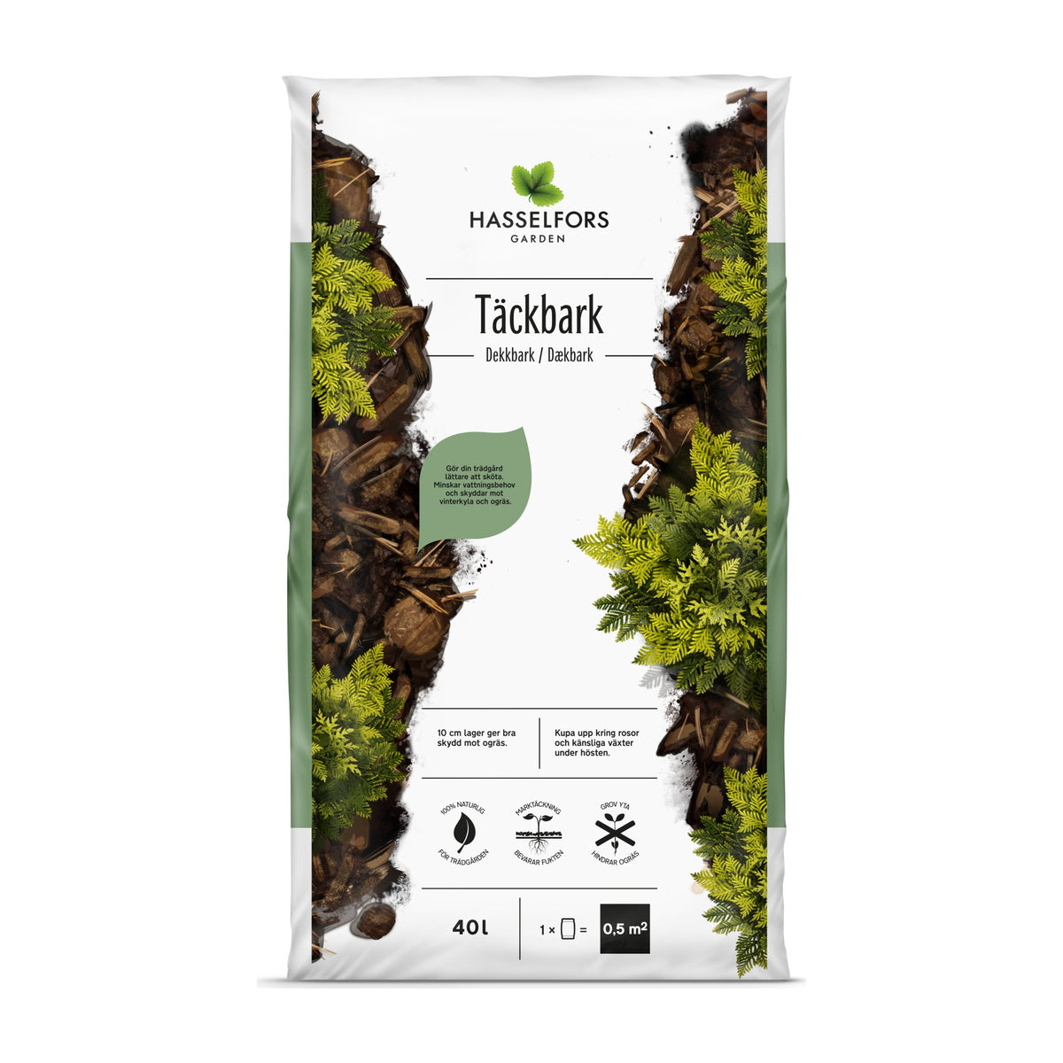 Hasselfors täckbark, 40 liter, 48st, Helpall