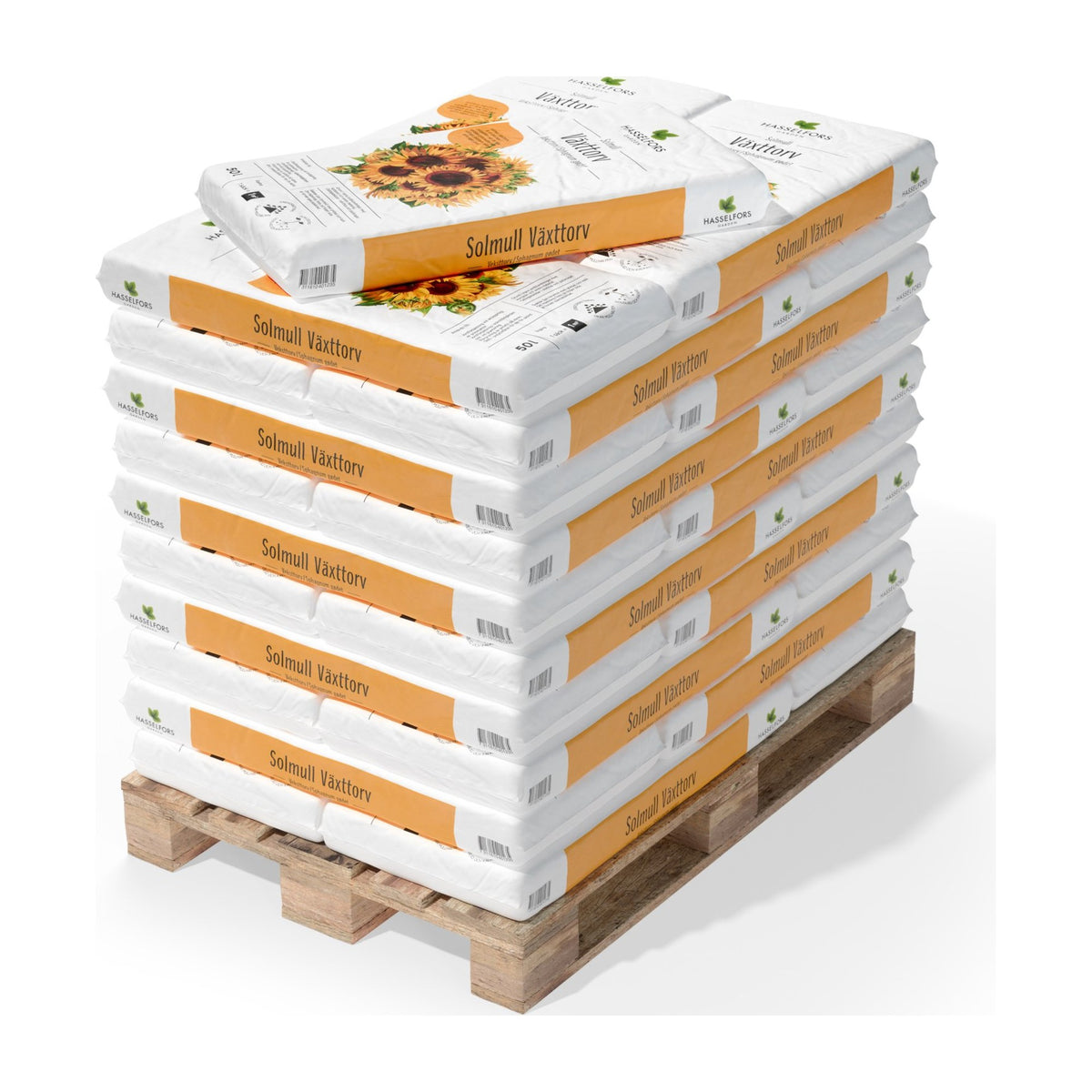 Hasselfors solmull växttorv, 50 liter, 48st, Helpall