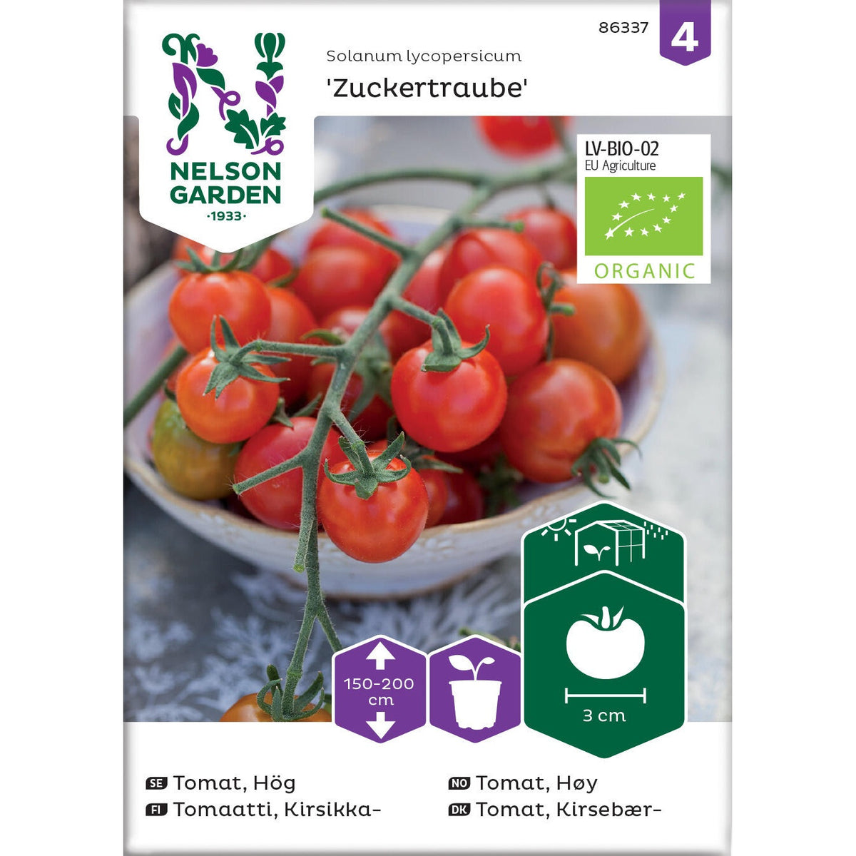 Tomat Hög Zuckertraube Organic