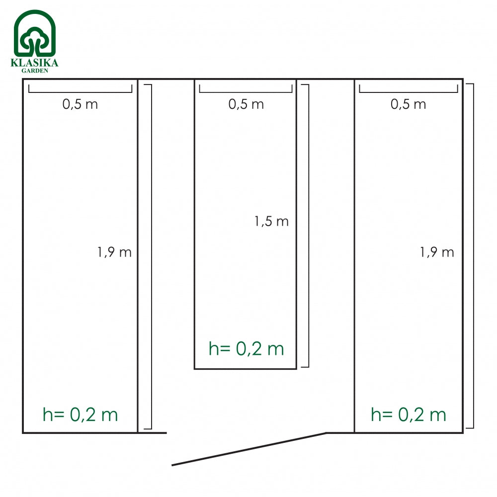 Odlingsbäddar för växthus 2,35–2,5 m brett | https://www.baumera.de/4450-large_default/hochbeet-set-klasika-garden-fuer-235-25-m-breite-gewaechshaeuser.jpg