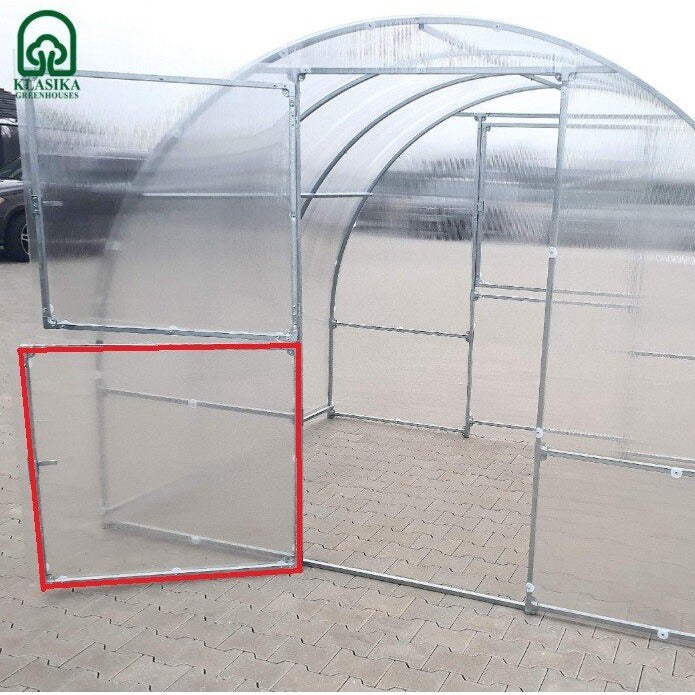 Extra dörr till växthus Klasika EASY – utan kanalplast | https://img.plastikati.lv/img/6303/xl/1760-additional-door-for-greenhouses-klasika-easy-100-x-100-cm--without-coating.webp