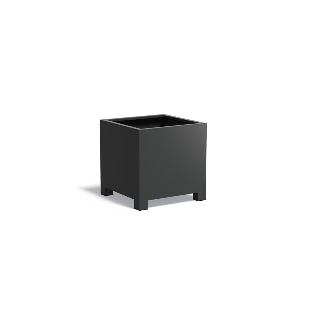 Planteringslåda med fötter aluminium 3 mm AFP6.1 800x800x800 mm