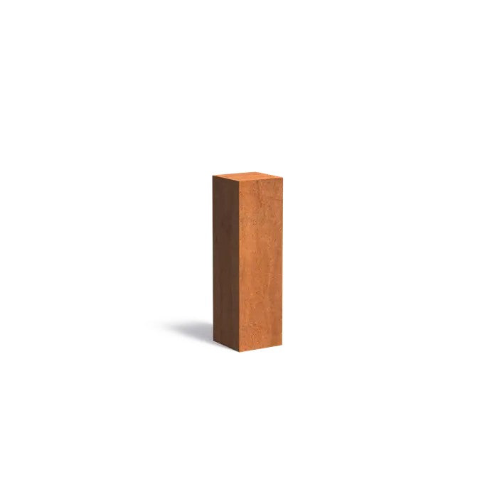 Sockel i cortenstål 2 mm 300x300x1000 mm