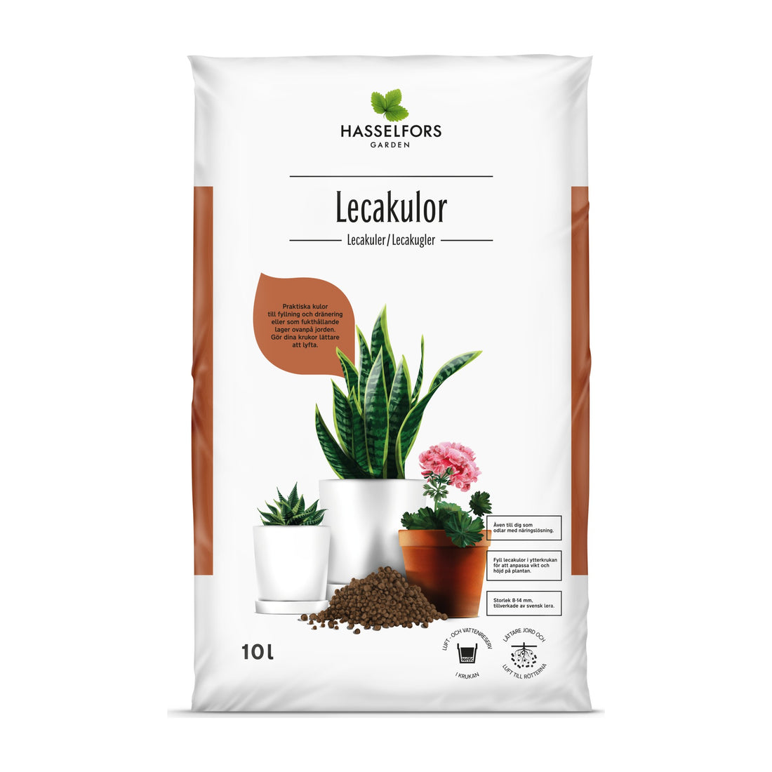 Hasselfors Lecakulor, 10 liter, 42st, Halvpall
