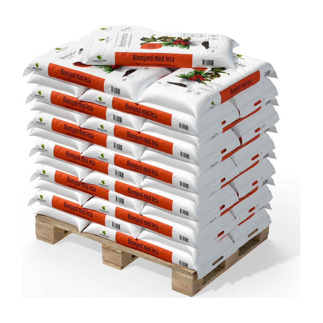 Hasselfors blomjord med Leca, 15 liter, 51st, Halvpall