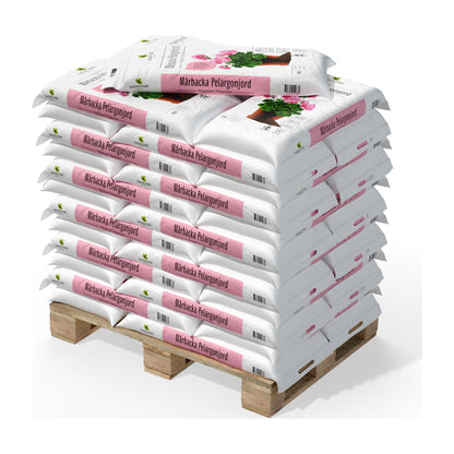 Hasselfors Mårbacka pelargonjord, 15 liter, 51st, Halvpall
