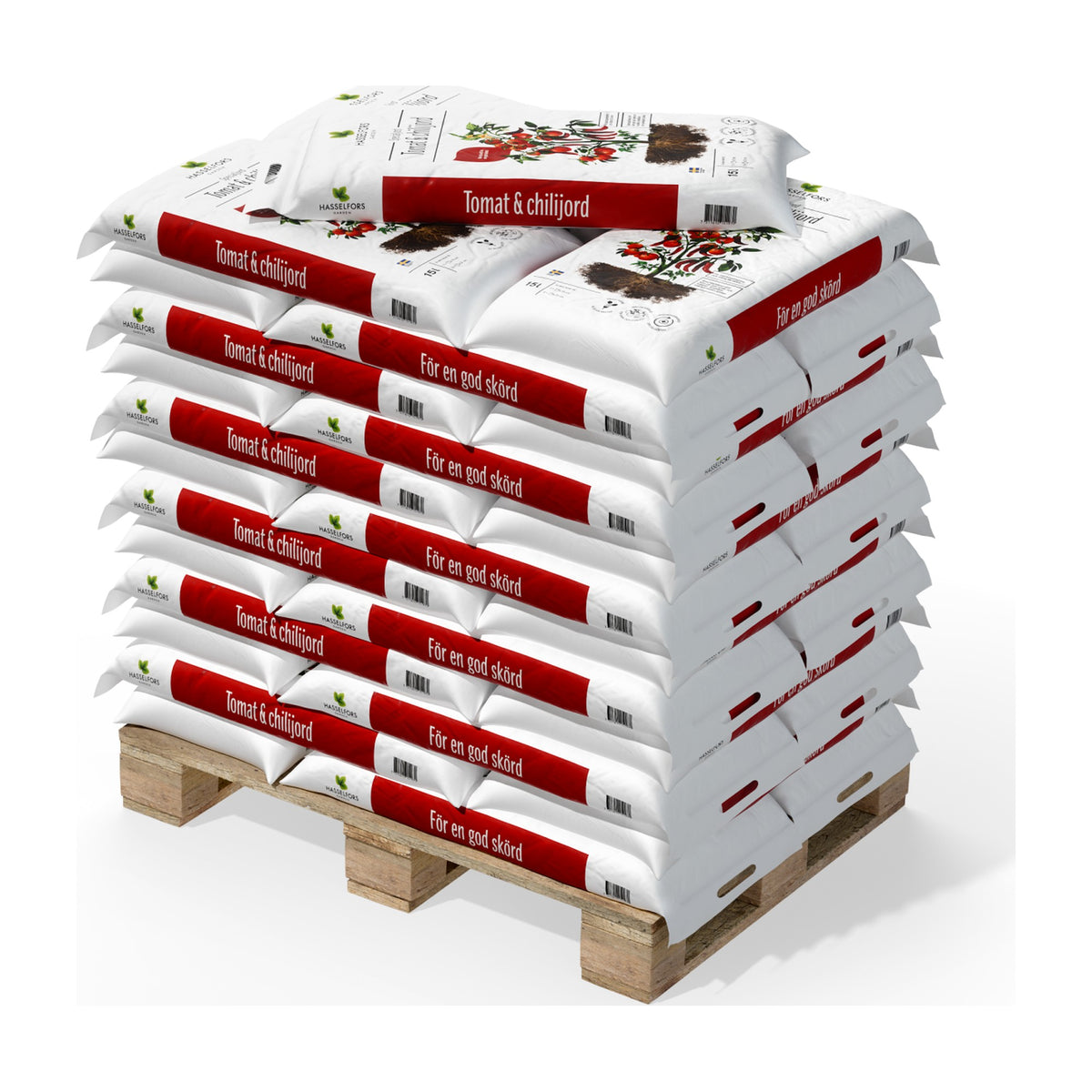 Hasselfors tomat &amp; Chillijord, 15 liter, 51st, Halvpall