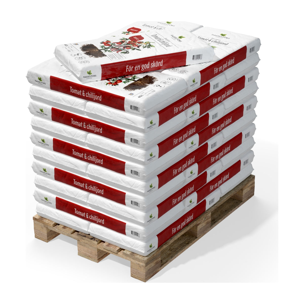 Hasselfors tomat &amp; chillijord, 40 liter, 48st, Helpall
