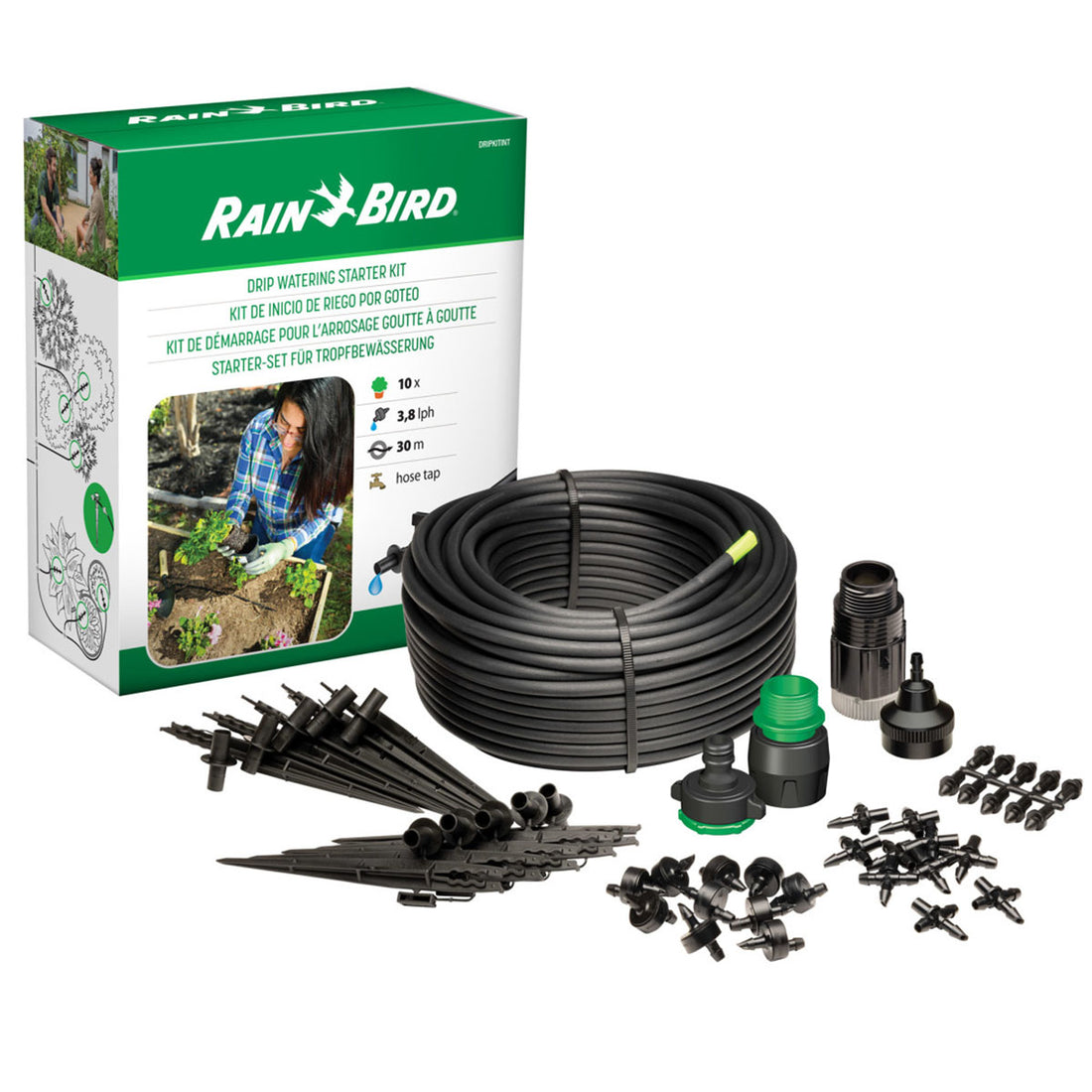 Rain Bird Startpaket för droppbevattning i trädgård