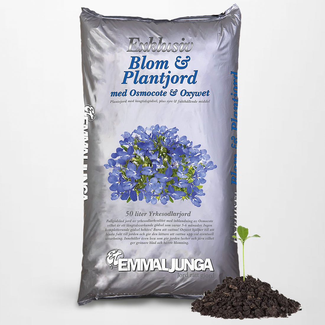 Emmaljunga Exklusiv Blom och Plantjord med Osmocote 50L - Helpall 39st
