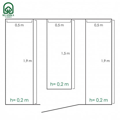 Odlingsbäddar för växthus 2,35–2,5 m brett | https://www.baumera.de/4450-large_default/hochbeet-set-klasika-garden-fuer-235-25-m-breite-gewaechshaeuser.jpg