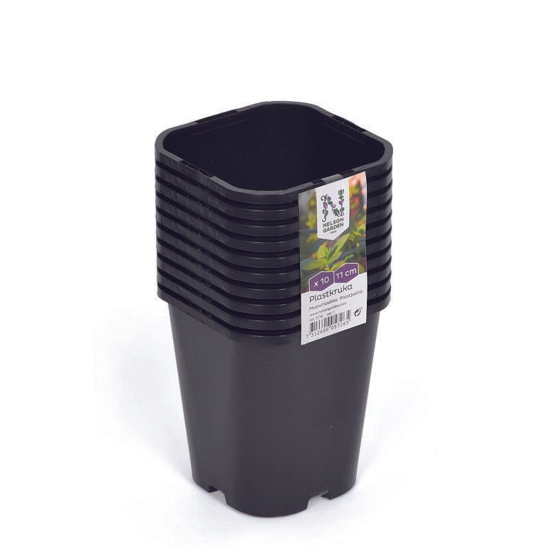 PLASTKRUKA 11 cm fyrkantig, 10 st HD